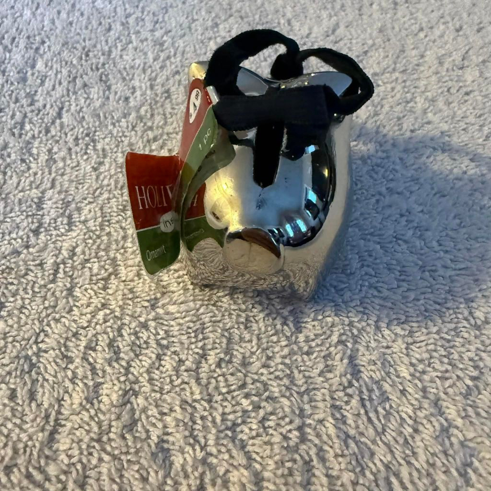 Holiday Inspirations Silver Pig Ornament One Size